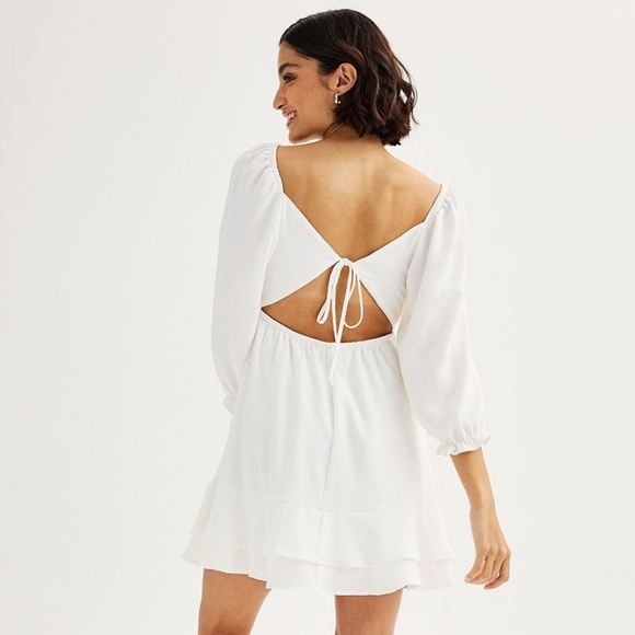 NWOT Speechless [M] Long Sleeve Tiered Babydoll Dress - Picture 3 of 5